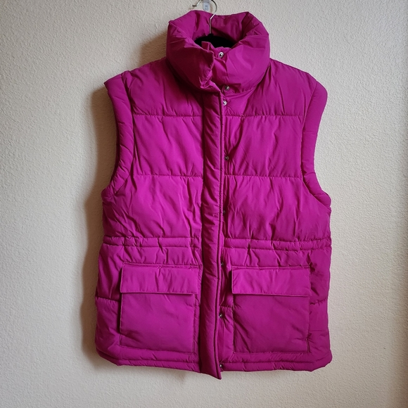Universal Thread Puffer Vest - Raspberry Pink Fuschia NWT - Picture 5 of 12